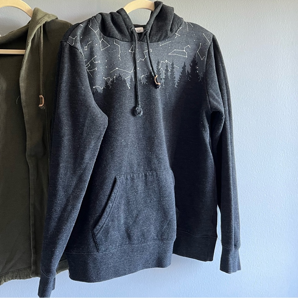 Tentree Juniper Large Black Pullover Hoodie